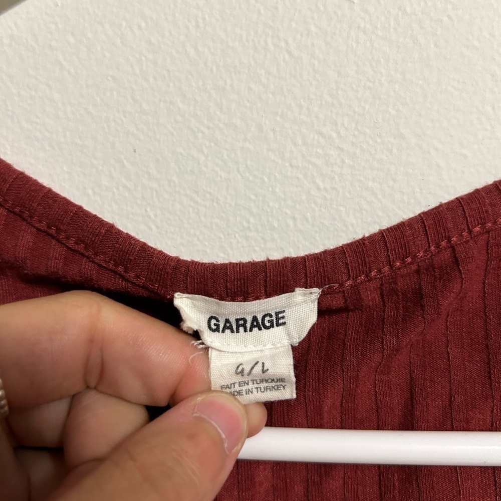 Garage Ribbed Cropped T Shirt - Picture 3 of 3